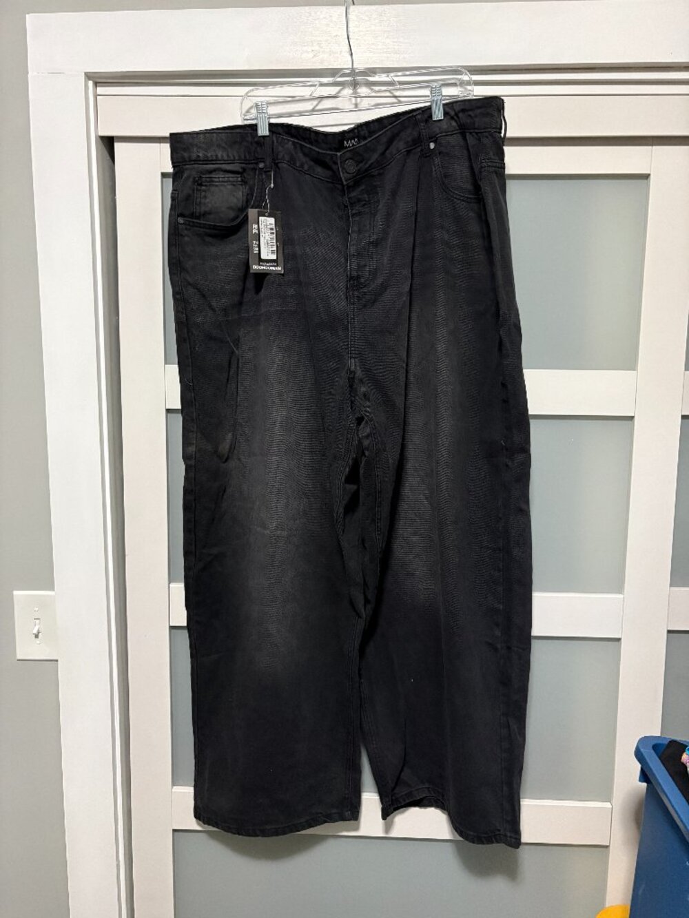 BoohooMan Boohoo Man Rleaxed Rigid Jeans sz 46 Black wash pants NEW